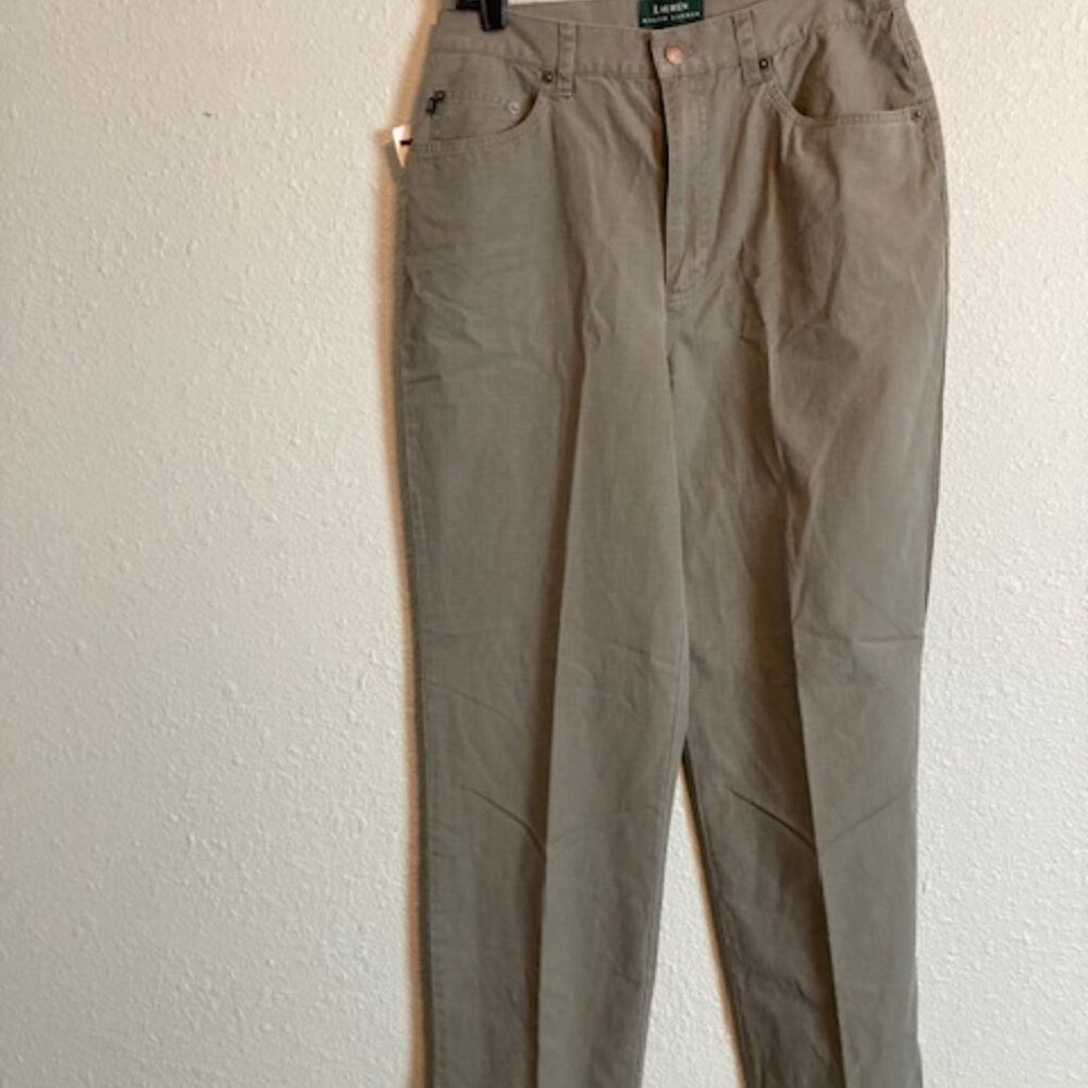Lauren Ralph Lauren Khaki Green Straight Leg Pants NWT 8